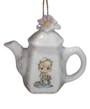 Precious Moments Ornament 340324A, May Your Christmas be Delightful- Boy With Lights Teapot