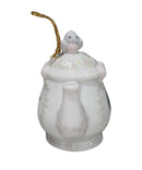 Precious Moments Ornament 340324B, Surrounded With Joy- Girl with Wreath Teapot