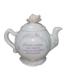 Precious Moments Figurine 351814A, October Monthly Teapot