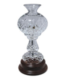 Waterford Crystal Fiona (2 Piece) Electric Hurricane Lamp with Wooden Stand, 12.25"