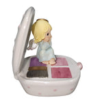 Precious Moments Figurine 4001939, You Make Me Blush- Angle with Blush