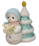 Precious Moments Figurine 4003323, Merry and Bright- Snowman by Christmas Tree