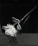 Waterford Crystal: Fleurology Clear Glass Rose, 14.75"