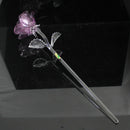 Waterford Crystal: Fleurology Lavender Glass Rose, 14.75"