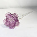 Waterford Crystal: Fleurology Lavender Glass Rose, 14.75"