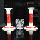 Waterford Holiday Ribbons Candlesticks with Happy Holidays Tree Votive, 6.4" - Boxed Set of 3