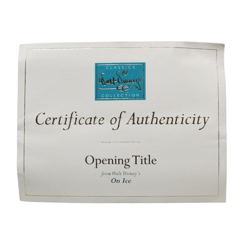 WDCC Plaque - Opening Title, Disney's On Ice