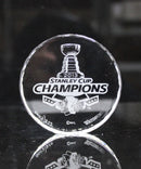 Waterford Crystal: 2013 Stanley Cup Champions Chicago Blackhawks Hockey Puck, 2.9"