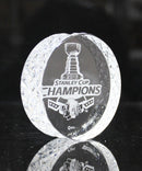 Waterford Crystal: 2013 Stanley Cup Champions Chicago Blackhawks Hockey Puck, 2.9"