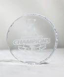 Waterford Crystal: 2013 Stanley Cup Champions Chicago Blackhawks Hockey Puck, 2.9"