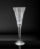 Waterford Crystal Snowflake Wishes Peace Fluted Champagne w/Wine Charm, 10.25" - 2014 Peace