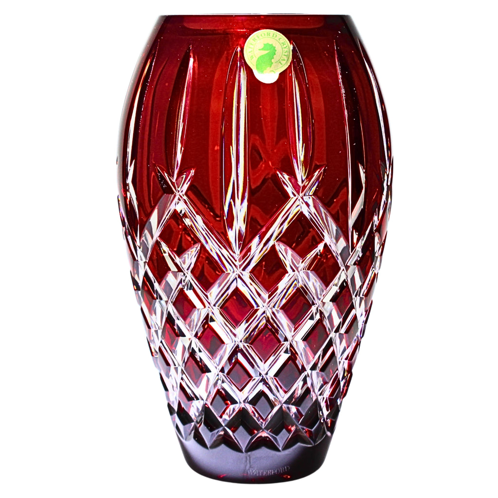 Waterford Crystal: Araglin Prestige Araglin Prestige (Cased Ruby) Vase, 7"