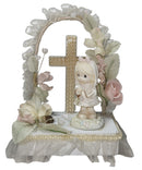Precious Moments Figurine 434426, Communion Girl Musical, Girl with Cross