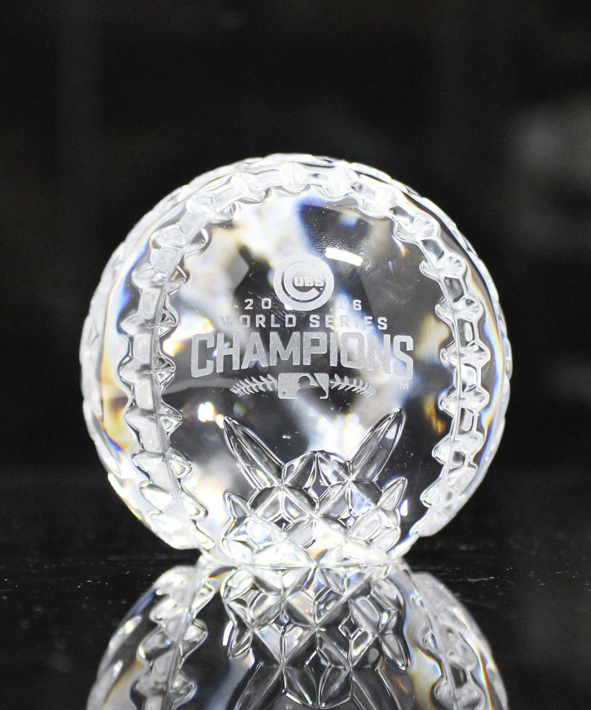 Waterford Crystal: 2016 Limited Release World Series Baseball Chicago Cubs, 2.6"