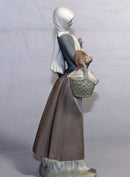 Lladró Figurine: 4591m Girl with Cockerel Matte