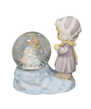 Precious Moments 465356L, Girl with Snowman Mini Waterball