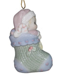 Precious Moments Ornament 465492A, Boy in Stocking