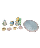 Precious Moments Figurine 488739, Girl/Stove Mini Tea set