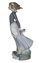 Lladró Figurine: 4922 Sea Breeze Wind Blown Girl