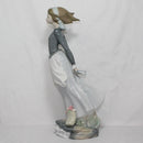 Lladró Figurine: 4922 Sea Breeze Wind Blown Girl