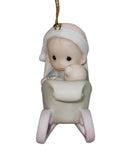 Precious Moments Ornament 523194, Baby's First Christmas- 1989 Boy