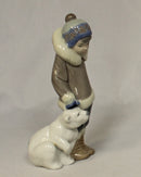 Lladró Figurine: 5238 Eskimo Boy with Pet