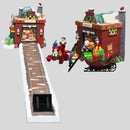 Department 56 Loading the Sleigh, North Pole Village, Animated, 52732
