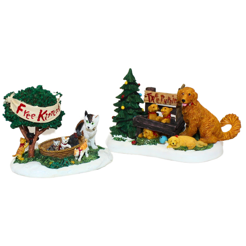 Department 56: 52948 Dog & Puppies, Cat & Kittens