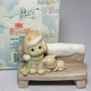 Precious Moments: 529540 Sugar Town - Dog & Kitten on Bench