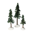 Department 56: 53618 Black Spruce Trees - Set of 3