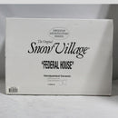 Department 56 Federal House, Snow Village, American Architecture, 54658