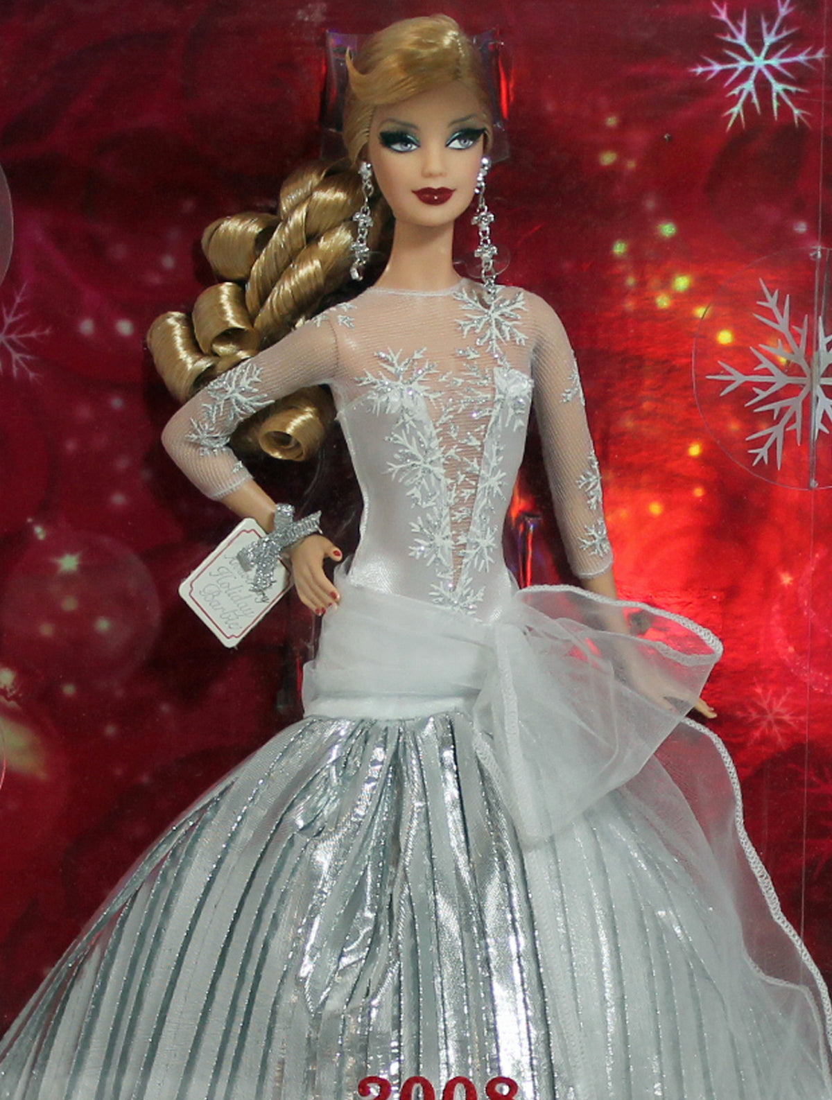 holiday barbie silver dress 2008 2008 (54756) Variant:30 NPU-Ricky-202340 ruffle tulle trim at Multicolor Striped Handspun Cotton