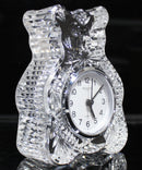 Waterford Crystal: Teddy Bear Clock, 6"