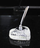Waterford Crystal: Heart Shaped Pen Holder, 4" - Includes Pen