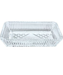 Waterford Crystal Rectangular Vanity Tray - Ribbed Sides, 7.5"