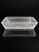 Waterford Crystal Rectangular Vanity Tray - Ribbed Sides, 7.5"