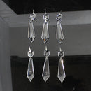 Waterford Crystal Chandelier Prisims Lot of 6 New Style Clip Drop & Button, 4.75"