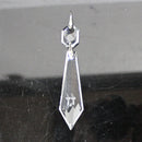 Waterford Crystal Chandelier Prisims Lot of 6 New Style Clip Drop & Button, 4.75"