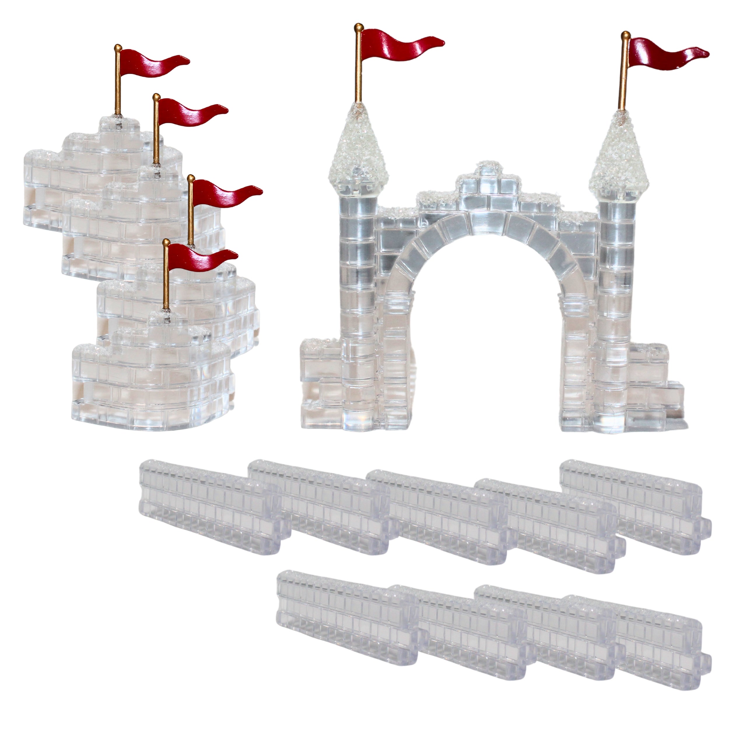 Department 56: 56716 Ice Crystal Gate and Walls - Set of 14