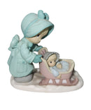 Precious Moments Figurine 573302, January Mini Monthly Figurine
