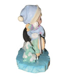 Precious Moments Trinket Box 589829A, Boy with Bunny Skating water globe