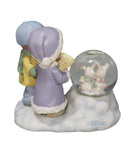 Precious Moments Figurine 589837A, Boy and Girl Singing with Bunnies Waterball