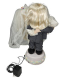 Precious Moments 596191, Wedding Display- Groom Carrying Bride