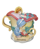 Precious Moments Figurine 607428, January Mini Teapot