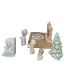 Precious Moments Figurine 613118, X'mas Fireplace and Floor Setting