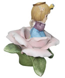 Precious Moments Figurine 634816H, Pink Rose of Sweetness- Angle Sitting