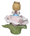 Precious Moments Figurine 634816H, Pink Rose of Sweetness- Angle Sitting