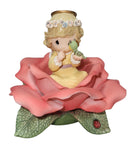 Precious Moments Figurine 634832H, Red Rose of Love- Angel Sitting
