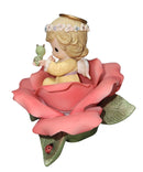 Precious Moments Figurine 634832H, Red Rose of Love- Angel Sitting