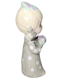 Precious Moments Figurine 694819, Mini Pewter Junior Bridesmaid